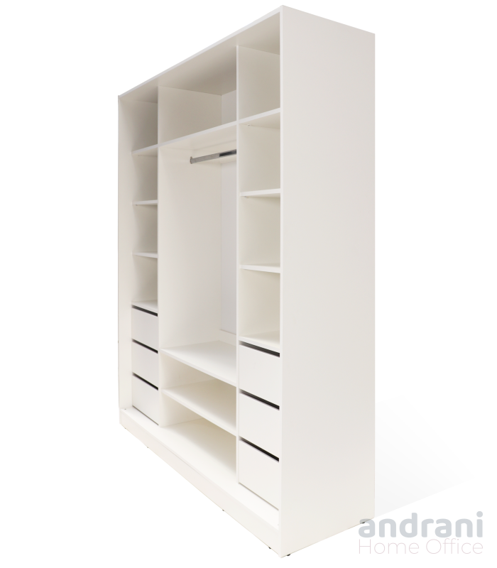 Armadio 3 sezioni e cassetti
