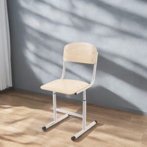 Sedia scolastica con struttura rotonda regolabile in altezza